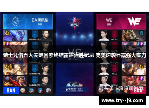 骑士凭借五大关键因素终结雷霆连胜纪录 完美逆袭显露强大实力